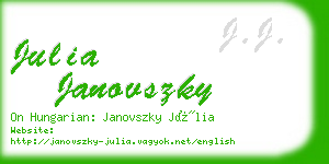julia janovszky business card